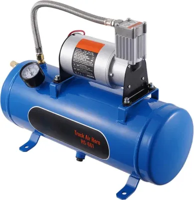 Obrázek produktu pro 12V vzduchový kompresor, tlakový rozsah 90–120 psi, robustní ocelová konstrukce, 16 galonů