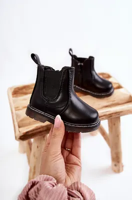 Produktbild von Warme Leder für Kinder Schwarze Porky 19