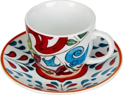 Immagine prodotto di Set di tazze da caffè, 6 pezzi, colorate e dal gusto retrò