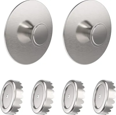 Produktbild von 2 Stück Magnetische Seifenhalter Edelstahl, Wandhaftung Seifenhalter Magnet Ohne Bohren, Seifenhalterung in Küche und Bad, Platz Sparen Enthält 4 Deckel