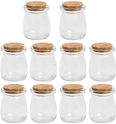 Productafbeelding van Set van 10 Glazen Flessen met Kurk voor Keuken en Decoratie
