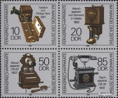 Produktbild von Briefmarken DDR 1989 Mi 3226-3229 Viererblock (kompl.Ausg.) FDC Telefone