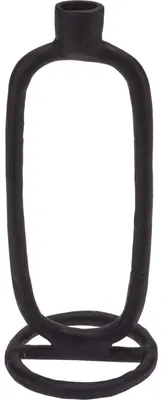 Produktbild von Schwarzer Aluminium-Kerzenständer 24 cm