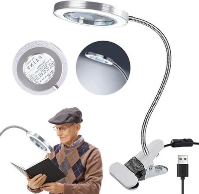 Obrázek produktu pro Lupa s osvětlením, stříbrná