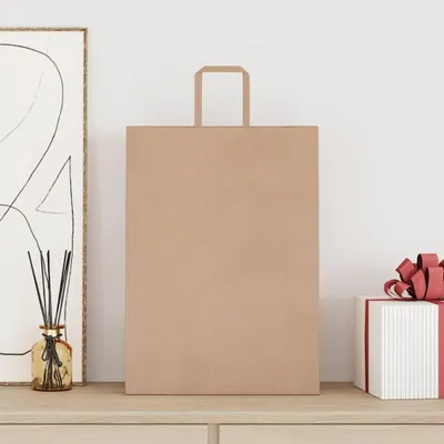 Immagine prodotto di vidaXL Sacchetti di carta 250 pezzi con manici Marrone 32x17x44 cm