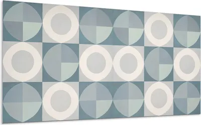Produktbild von Geometrie Von Kreisen Und Formen – Selbstklebende Fliesen – Wandverkleidung – Wandpaneel – PVC Fliesen – Vinylflisen – PCV Flisen – Selbstklebend – Wanddeko – 10 Stück 100 x 50 cm
