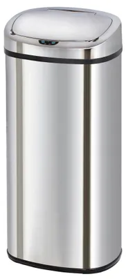 Abfalleimer 80L Edelstahl rechteckig mit Deckel