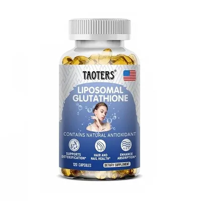 Produktbild von Liposomal Glutathione 800mg (120 Kapseln) Nahrungsergänzungsmittel, Antioxidant, Anti-Aging, Haut, Gesichtspflege, Hautaufhellung, Reinigung