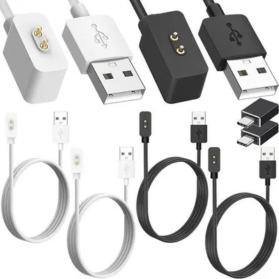 Zdjęcie produktu dla Magnetyczny kabel do ładowania - 4 sztuki kabli do ładowania smartwatchów - kompatybilne z Xiaomi Mi Band 9/8 - kompatybilne z Redmi Watch 4/5 - do ładowania