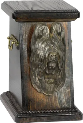 Image de Briard - Urne pour les cendres d'un chien, urne élégante avec statuette, urne commémorative avec buste de chien de la marque Art-Dog.