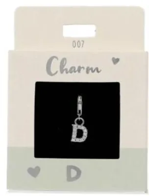Produktbild von Depesche Charms Express yourself - Anhänger Buchstabe D, versilbert für Halsketten und Armbänder als kleines Geschenk