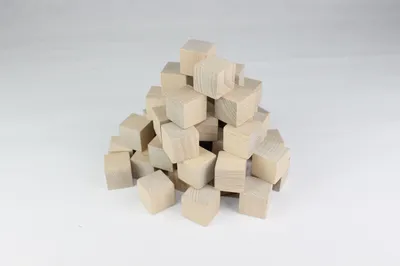 Obrázek produktu pro Dřevěná hračka dřevěná kostka 150 dílků přírodní 30 dílků ŠxVxH 3x3x3cm NOVINKA
