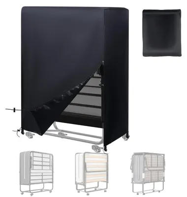Schutzbezug für Klappbett, 100x38x115 cm, schwarz, wasserabweisend