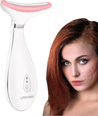 Produktbild von Gesichtsmassagegerät Gegen Falten, für Gesicht und Hals,45℃ für die Straffung und das Lifting des Gesichts, Face Lifting Gerät, Wiederaufladbares USB