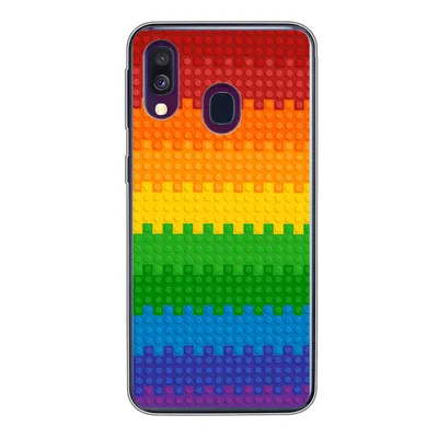 Produktbild von MuchoWow® Handyhülle Schutzhülle Hülle für Samsung Galaxy A40 Patoon - Regenbogen Silikon Softcase Handy Hülle - Handy-Tasche
