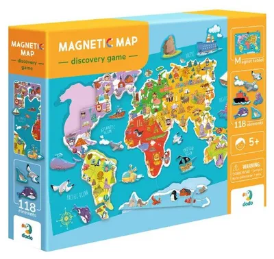 Produktbild von Magnetpuzzle - Weltkarte (118 Teile)
