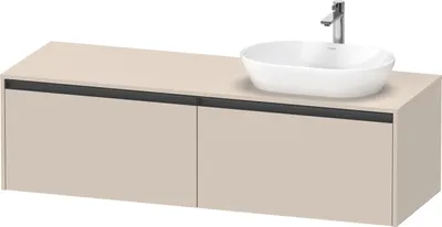 Produktbild von Duravit Ketho.2 Wastafelonderkast 160x55x45,9 cm Supermat Taupe