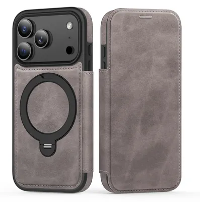 Produktbild von Kunstleder Flip Wallet Hülle für iPhone 17 Pro Max