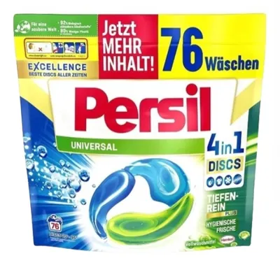 Produktbild von (DE) Persil 4w1 DISCS Kapsułki do prania uniwersalne 76 prań, 1,9kg (PRODUKT Z NIEMIEC)