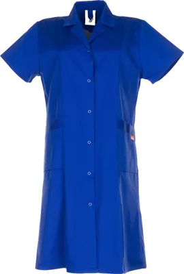 Produktbild von Größe 42 Damen Planam Damen Berufsmantel 1/4-Arm Baumwolle kornblau Modell 1686