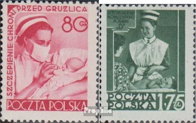 Produktbild von Briefmarken Polen 1953 Mi 816-817 (kompl.Ausg.) postfrisch Gesundheitsdienst