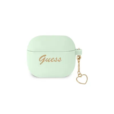 Immagine prodotto di Guess Gua3Lschsn Cover Airpods 3 Verde/Verde Silicone Charm Heart Collection