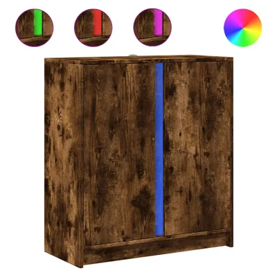 Produktbild von LED-Sideboard Räuchereiche 77x34x85 cm Holzwerkstoff