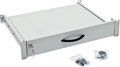 Produktbild von Verschließbarer 19" Tastatur- und Mauseinschub mit Teleskopschienen