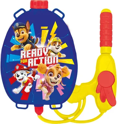 Zdjęcie produktu dla Happy People 16319 - Paw Patrol Wasserpistole, Plecak na kółkach