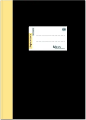 Produktbild von Registerbuch A4 80g/qm Halbleineneinband 9mm liniert 96 Blatt Packung mit 5 Stück