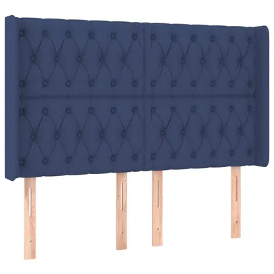 Immagine prodotto di vidaXL Testiera con orecchie in tessuto blu 147x16x118/128 cm