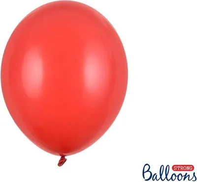 Zdjęcie produktu dla Balony lateksowe Strong, Czerwone, Pastel Poppy Red, 30cm, 10 szt.
