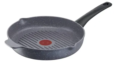 Zdjęcie produktu dla Tefal E24440, Okrągły, Szary, Odlane aluminium, Mineralia, Ceramika, Gaz, Halogen, Indukcja, Płyta jednolita, 175 °C