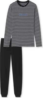 Produktbild von Schiesser Schler Jungen Schlafanzug lang schwarz 140  ST