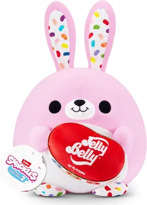 Produktbild von ZURU 77605U - Snackles Hase Flossie in Pink mit Jelly-Belly, Serie 2.5 - Kuscheltier (20 cm)