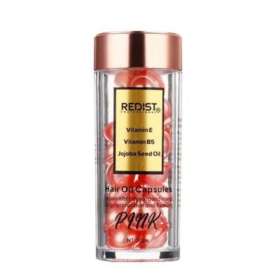 Obrázok produktu pre Redist Pink – kapsule na starostlivosť o vlasy s vitamínom E, vitamínom B5 a jojobovým olejom – 30 ks