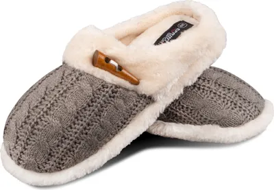 Produktbild von Damen Pantoffeln, Warme Plüsch Hausschuhe Indoor rutschfeste Slippers Grau  Gr. 40