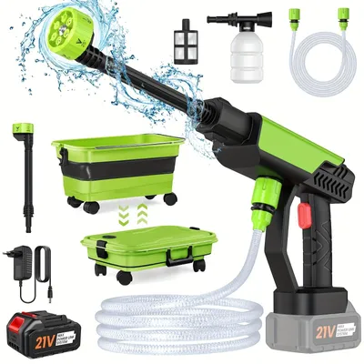 Produktbild von Hochdruckreiniger – Kabelloser Wassersprühgerät – 30 Bar – Elektrische Reinigungsmaschine – Zusammenklappbar