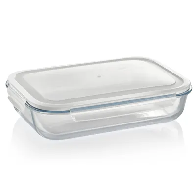Produktbild von XXL Glas Auflaufform mit Deckel – 3600 ml Frischhaltedose, rechteckig, luftdicht, ofenfest, mikrowellen- & gefriergeeignet