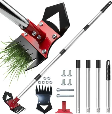 Immagine prodotto di Diserbante, lunghezza 156 cm, strumento per rimuovere le erbacce, attrezzo da giardino, sarchiatrice e zappa 2-in-1