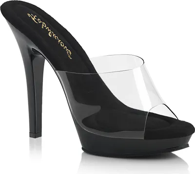 Produktbild von LIP-101 Damen Slipper von Fabulicious, Transparent Schwarz , EU 41, US 11