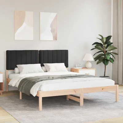 Obrázek produktu pro Maison Exclusive – postel s čalouněným čelem, černá, 160 x 200 cm