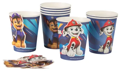 Image de 8 tasses bleues Paw Patrol de 250 ml -