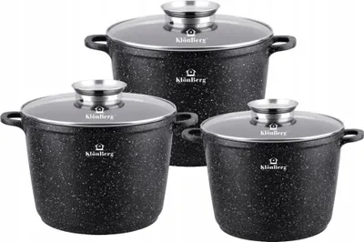Produktbild von KlönBerg 6-tlg Topfset 7/11/21L antihaftbeschichtet, Induktion Mit DECKEL KB4044