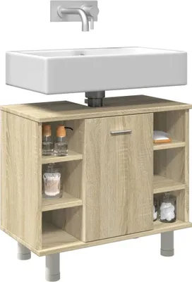 Produktbild von "2026 Promotion" Badschrank - Badregal - Sonoma-Eiche 60x32x53,5 cm - Holzwerkstoff - Badezimmer CC31640