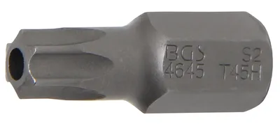 Image de Embout | Longueur 30 mm | Entraînement hexagonal extérieur 10 mm (3/8") | Profil en T (pour Torx) avec alésage T45