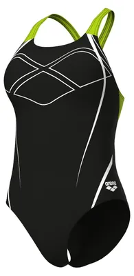 Immagine prodotto di arena Graphic Swim Pro Back Costume da bagno donna, Colore:Nero, Taglia:36