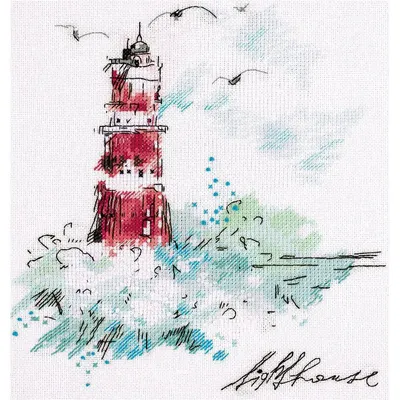 Immagine prodotto di Set per punto croce Panna "Segnale di guida", 20x25cm, schema contato