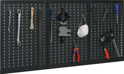 Produktbild von Lochwand Gesamt-B1200xH600mm B400xH600mm m.12 Standardhaken
