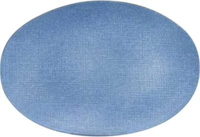Image de Assiette plate ovale Sajet Bleu- D 35*24 cm